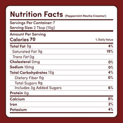 Nutrition Facts Vanilla Latte single stick: 1 serving 13g
